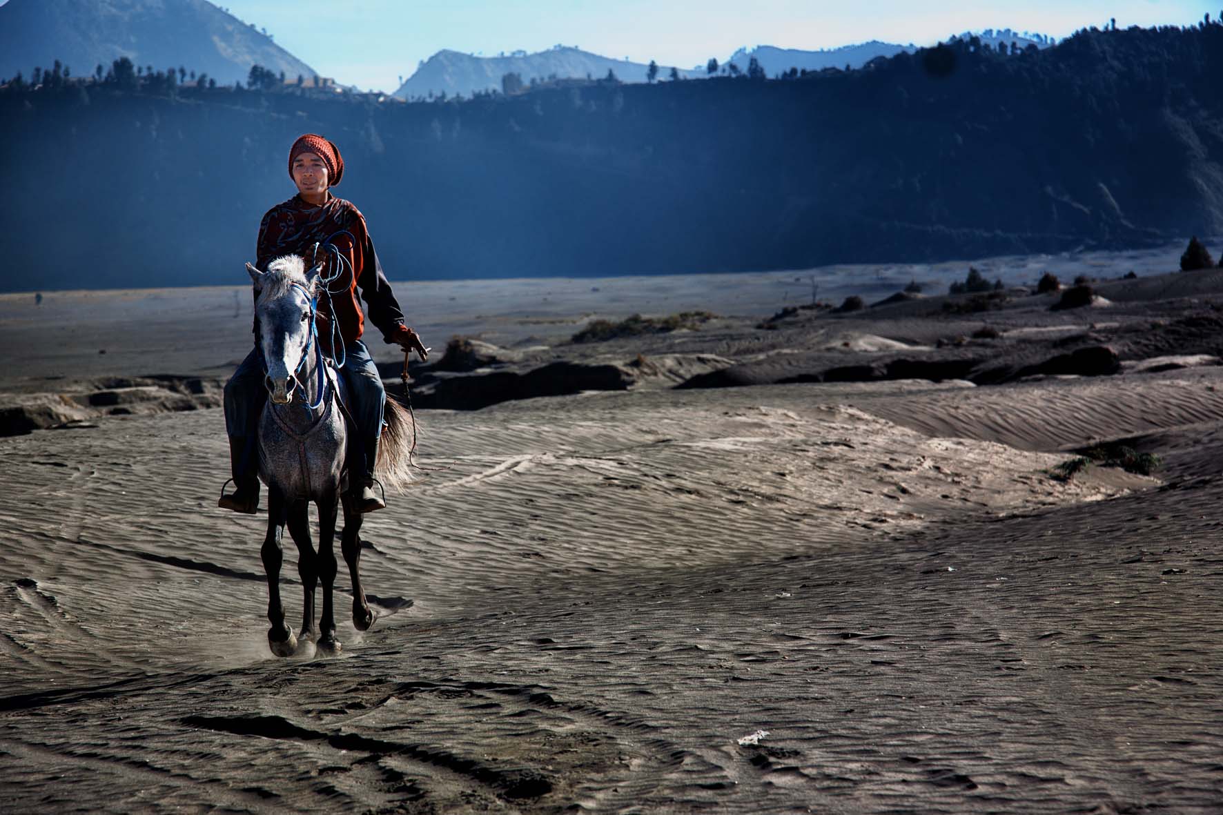 Tengger horse men of Mount Bromo, Indonesia