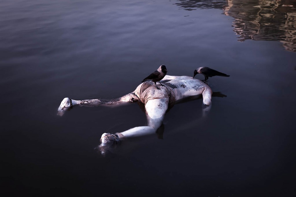 Dead body in Ganges
